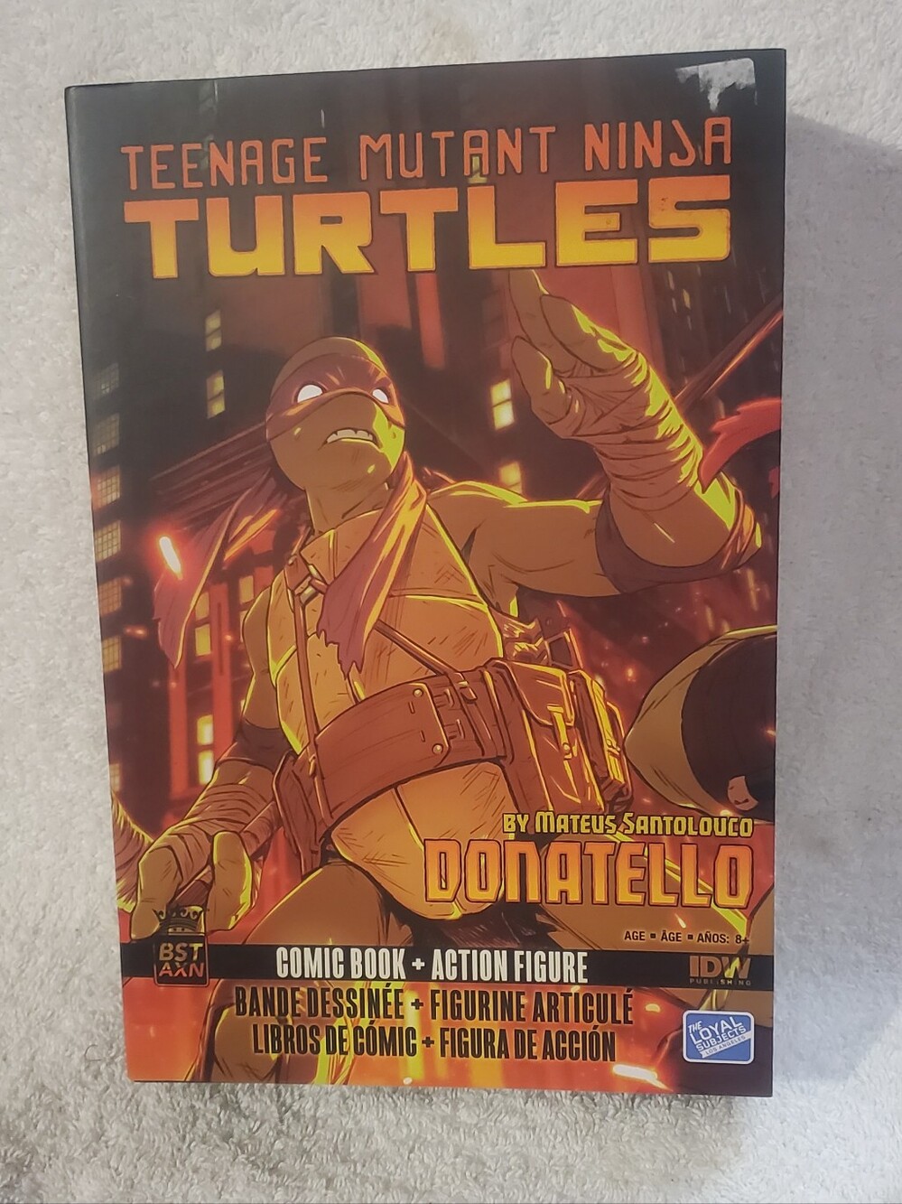 Teenage Mutant Ninja Turtles Donatello Action Figure & Comic Book - Purple